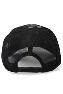 kurt logolu kamuflaj-siyah trucker sapka