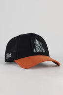 kurt logolu kiremit-siyah trucker sapka