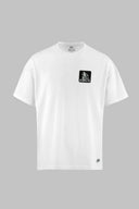kurt logolu oversize m-l b-shirt beyaz
