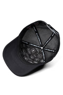 kurt logolu siyah trucker sapka