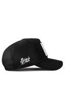 kurt logolu siyah trucker sapka