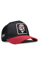 kurukafa logolu krmz-siyah trucker sapka