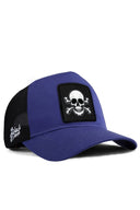 kurukafa logolu siyah-mavi trucker sapka