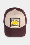 life is good logolu kahve-bej beyzbol sapka