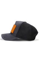 limited edition logolu antrasit-siyah trucker sapka