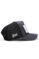 limited edition logolu antrasit-siyah trucker sapka