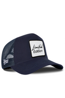 Navy Trucker Hat with Limited Edition Patch - BlackBork