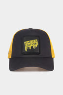 limited edition logolu siyah-sar trucker sapka