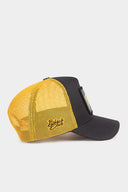 limited edition logolu siyah-sar trucker sapka