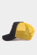 limited edition logolu siyah-sar trucker sapka
