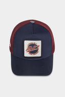 made in 1987 logolu lacivert-bordo trucker sapka