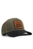 mountains logolu cordura siyah-haki trucker sapka