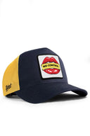 no control logolu koyu lacivert-sar trucker sapka