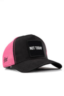 not today logolu cordura siyah-pembe trucker sapka