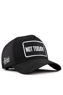not today logolu siyah trucker sapka