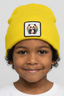 panda logolu sar cocuk bere