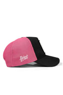 panda logolu siyah-pembe trucker sapka