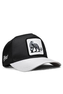 panter logolu beyaz-siyah trucker sapka
