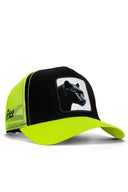 panter logolu neon-siyah trucker sapka