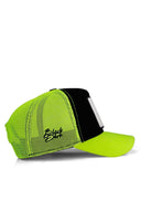 panter logolu neon-siyah trucker sapka