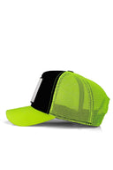 panter logolu neon-siyah trucker sapka