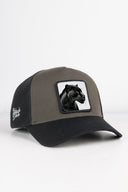 panter logolu siyah-haki trucker sapka
