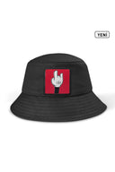 parmak logolu bucket siyah sapka