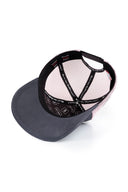 positive logolu antrasit-pembe trucker sapka
