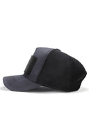 queen logolu antrasit-siyah trucker sapka