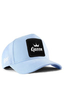 queen logolu buz mavi beyzbol sapka