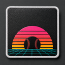 Retro Sunset patch for BlackBork caps