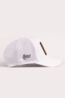 rock logolu beyaz trucker sapka