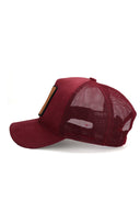 rock logolu bordo trucker sapka