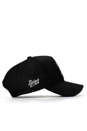 s harf logolu siyah trucker sapka