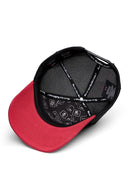 samuray logolu krmz-siyah trucker sapka