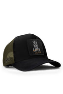 see you later never logolu siyah-haki trucker sapka