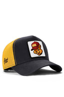 sincap logolu antrasit-sar trucker sapka