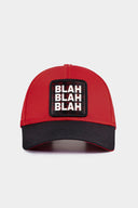 six blah blah blah logolu siyah-krmz beyzbol sapka
