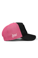 space logolu siyah-pembe trucker sapka
