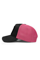 space logolu siyah-pembe trucker sapka