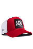 the end logolu krmz - beyaz trucker sapka