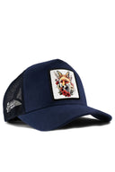 tilki logolu lacivert trucker sapka