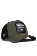 tomorrow is another day logolu haki-siyah trucker sapka