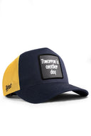 tomorrow is another day logolu koyu lacivert-sar trucker sapka