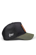 wake up logolu haki-siyah trucker sapka
