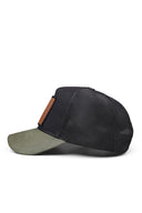 wake up logolu haki-siyah trucker sapka