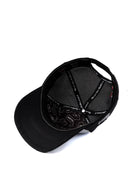 wake up logolu siyah-beyaz trucker sapka