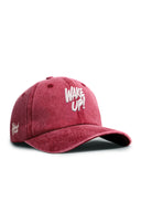 wake up naksl vintage beyzbol krmz sapka