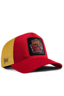 who tells your story logolu krmz-sar trucker sapka
