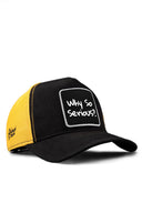 why so serious logolu cordura siyah-sar trucker sapka